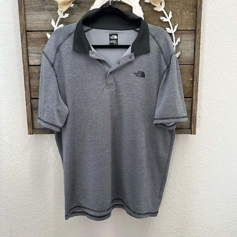 The North Face gray flashdry‎ polo shirt men’s size XL